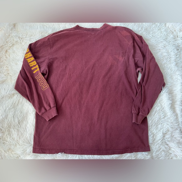 Carhartt Long-sleeve Distressed T-Shirt Size XL - Picture 3 of 7